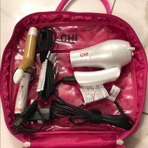 CHI Travel Hair Dryer & Ceramic Curling Iron NEW